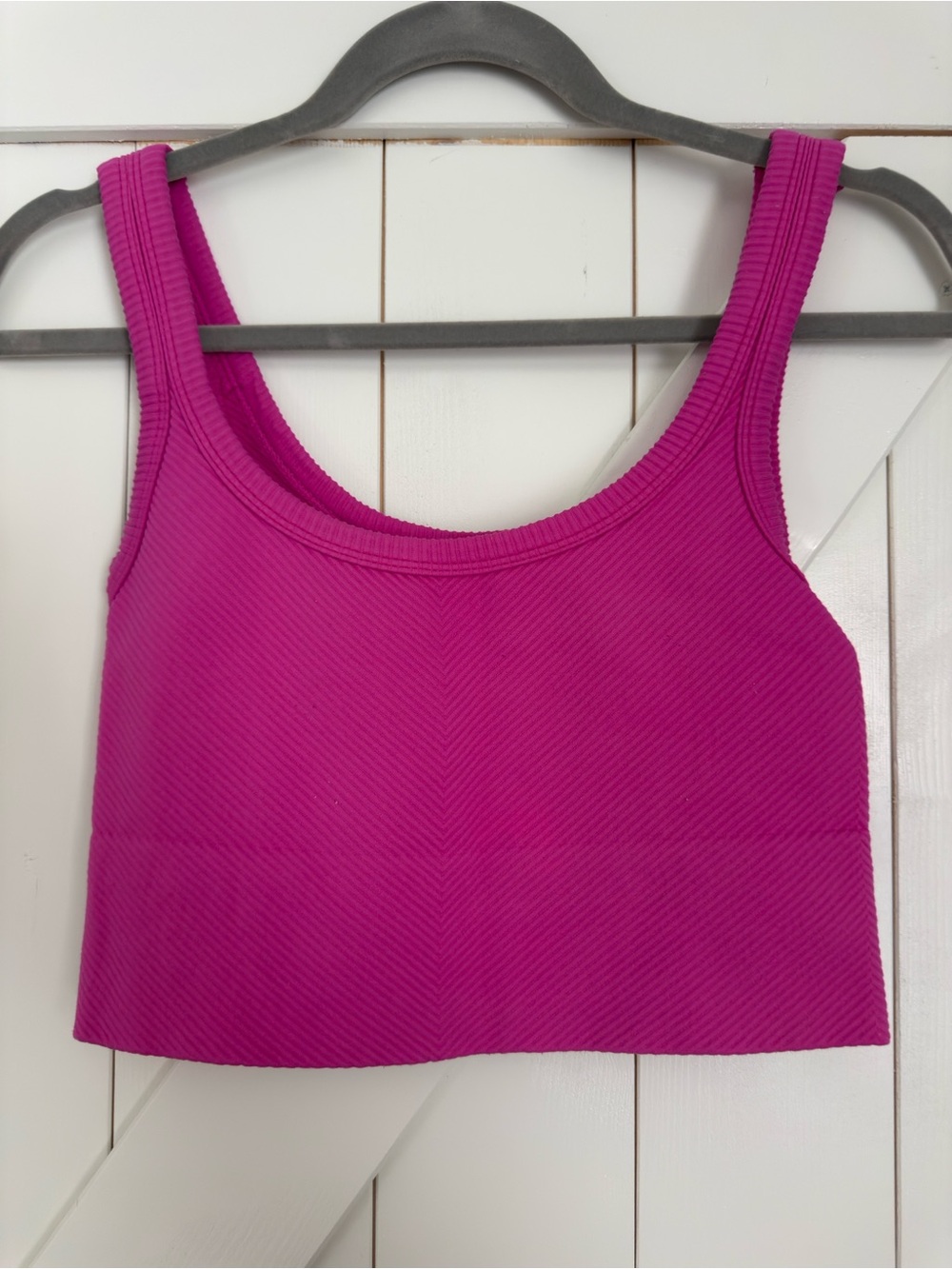 Magenta Ribbed Niki Biki Tank Top